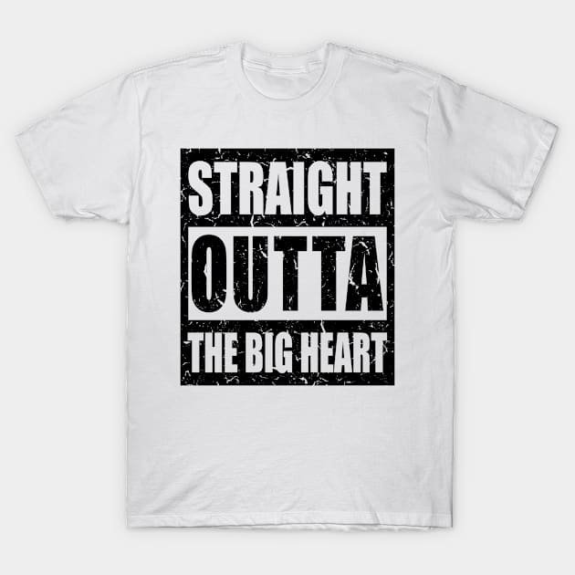 Straight Outta The Big Heart - Houston City, Texas, USA Pride, Distressed Text, Traveler Souvenir Gift For Men, Women & Kids T-Shirt by Art Like Wow Designs